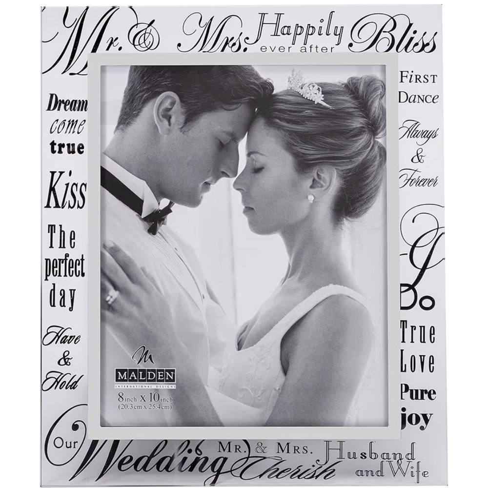 Malden Romantic Black and White Picture Frame